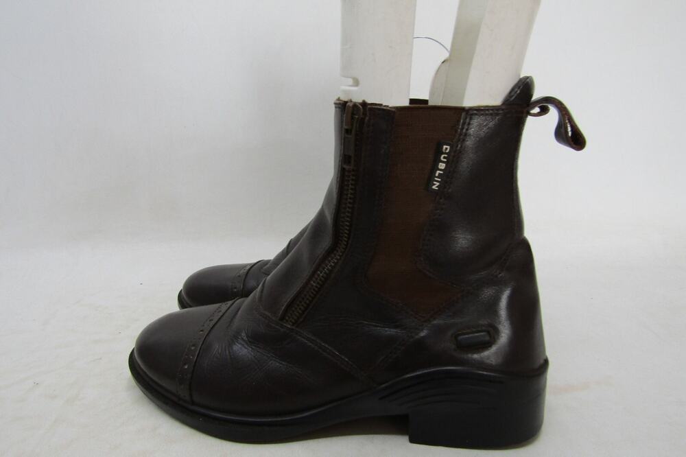 Dublin Womens Sz 7.5 M Brown Leather Zip Ankle Fashion Boots Booties